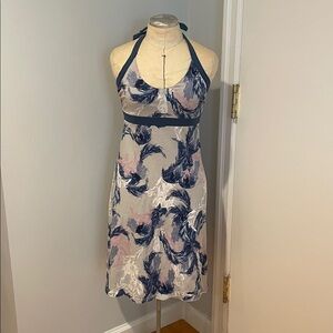 Patagonia Halter Dress with Feather Print Size Small